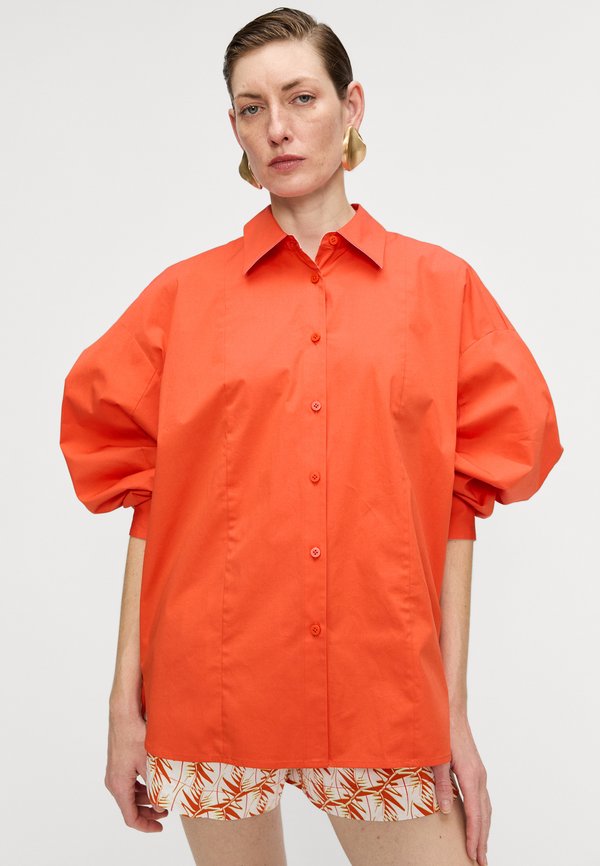 LAURA - Button-down blouse - burnt orange4