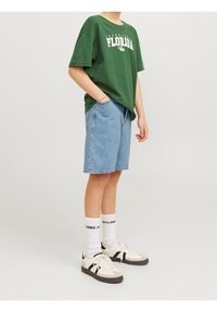 Jack & Jones Junior JJITONY JJORIGINAL SHORTS - Džínové kraťasy - blue denim