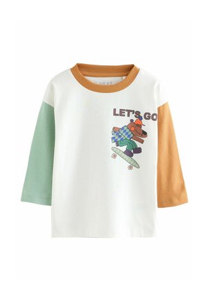 Next Langarmshirt - white skate bear