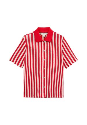 Marks & Spencer, STRIPED FOOTBALL TOP - Skjortebluser - red mix