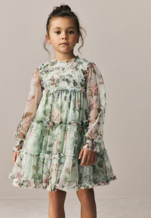 Laura Ashley, FLORAL MESH DRESS - Day dress - mint green