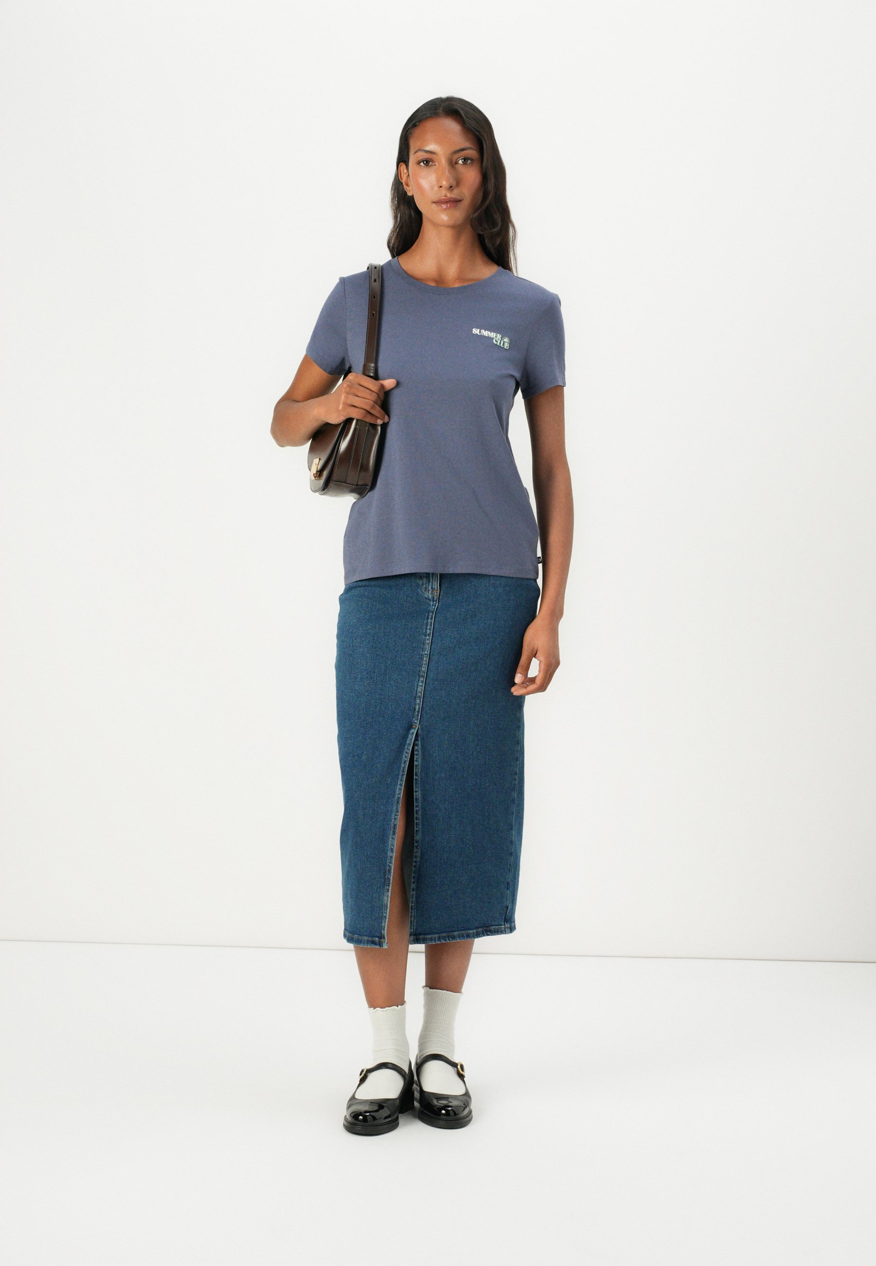 売れ筋商品|||トム テイラー デニム Tシャツ レディース トップス BASIC - Basic T-shirt - foggy ocean blue TOM TAILOR DENIM T-Shirt basic - foggy ocean blue/blau - Zalando
