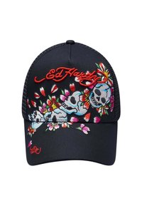 Ed Hardy UNISEX SKULL-BLOSSOM FRONT TRUCKER - Cap - black