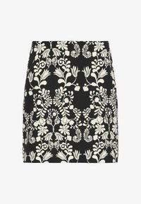 Ikke valgt, black flower aop