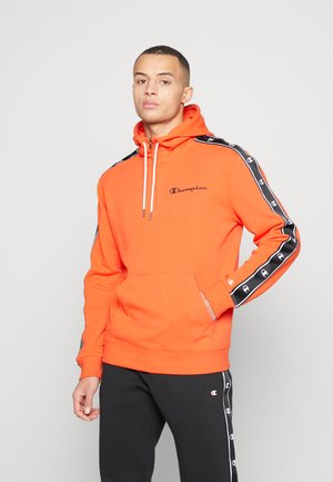 HOODED HALF ZIP - Sweat à capuche - orange/black