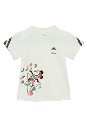 I DY MM - T-shirt con stampa - off white   carbon   bright red
