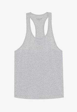 Pier One Sport, MUSCLE FIT VEST WITH RACER BACK - Topp - mottled grey
