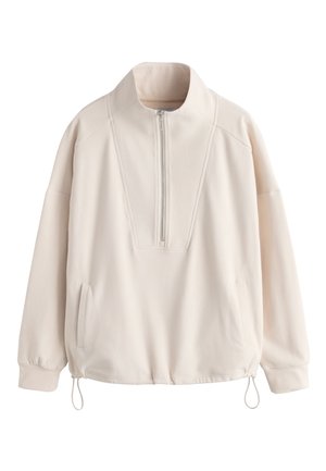 Next, HALF ZIP  - Flísový sveter - ecru