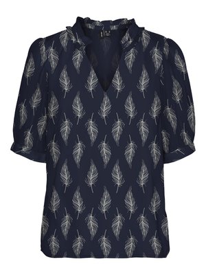 Vero Moda, VMSARA V NECK - Camiseta estampada - navy blazer
