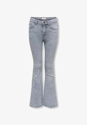 ONLY GIRLS, FLARED FIT JEANS KOGJUICY MID WAIST WIDE LEG FIT JEANS - Vaqueros bootcut - medium grey denim