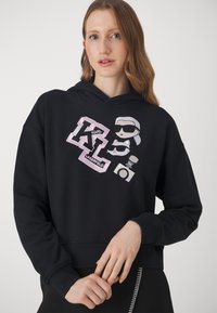 KARL LAGERFELD IKONIK VARSITY HOODIE Sweatshirt black