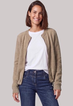 Cecil, FEDERGARN CARDIGAN MIT RUNDHALS - Gilet - creamy mocha melange