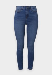 NMCALLIE SKINNY - Teksaretuusid - medium blue denim