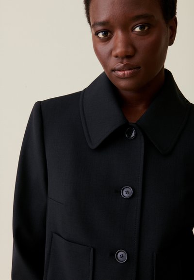 Claudie Pierlot VESTE BOÎTE LAINE MÉLANGÉE - Chaqueta fina - noir