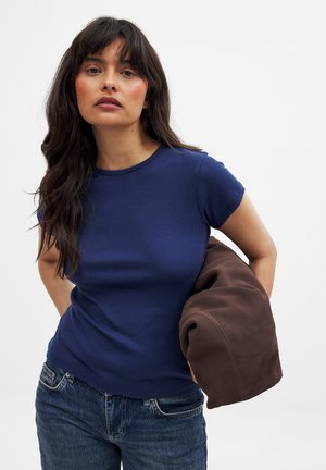 NA-KD SHORT SLEEVE - T-shirt basic - navy