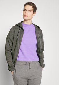 BALR. Q-SERIES STRAIGHT ZIPPED HOODIE - Tröja med dragkedja - grey