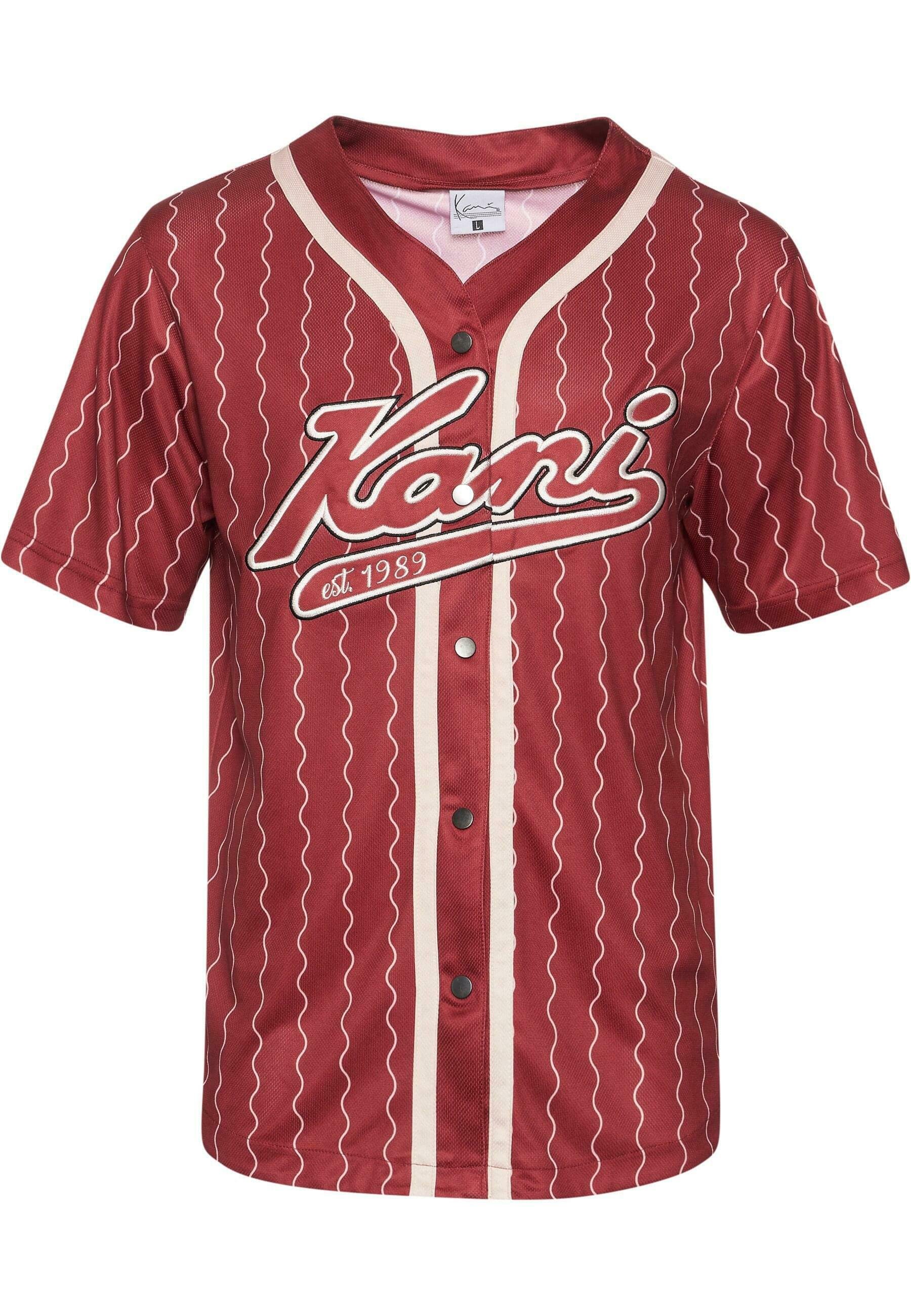 KARL KANI◆Varsity Logo Pinstripe Baseball Shirt [B|T|W] Karl Kani VARSITY ZICZAC PINSTRIPE BASEBALL - Overhemd