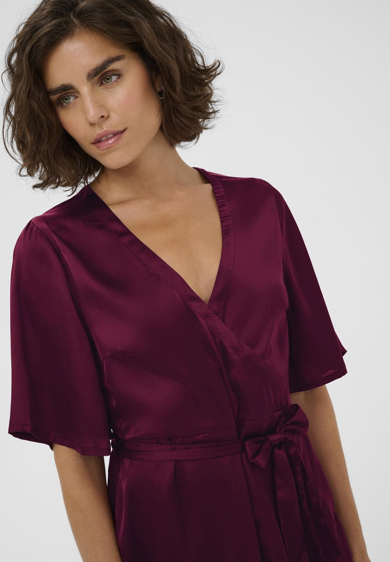 Kaffe KAamara Wrap Dress - Cocktail dress / Party dress - burgundy/bordeaux - Zalando.ie Kaffe KAamara Wrap Dress - Cocktail dress / Party dress - burgundy/bordeaux - Zalando.ie