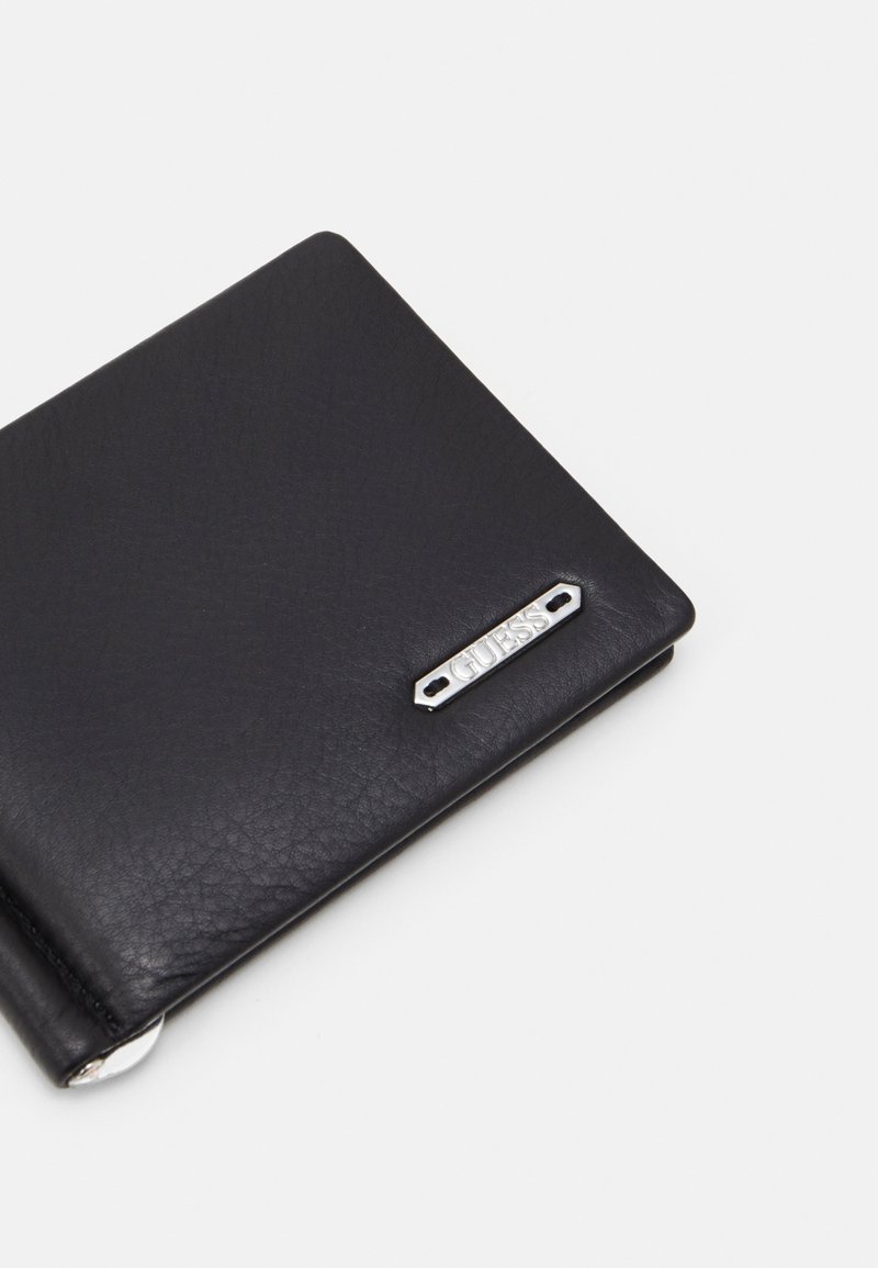 para Hombre Negro Cartera Guess Tyler Money Clip Card Case