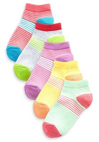 Next - 5 PACK COTTON RICH BRIGHT STRIPE TRAINER SOCKS - Enkelsokken - multi Miniatuurafbeelding 1