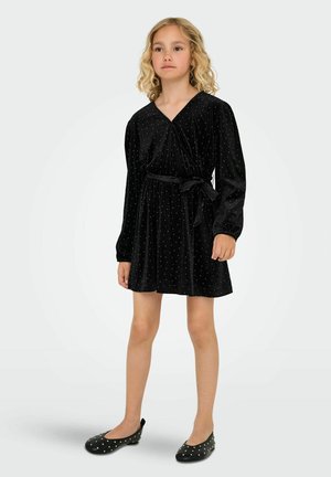 ONLY GIRLS, KOGVELLA O NECK DRESS - Коктейлна рокля/Парти рокля - black
