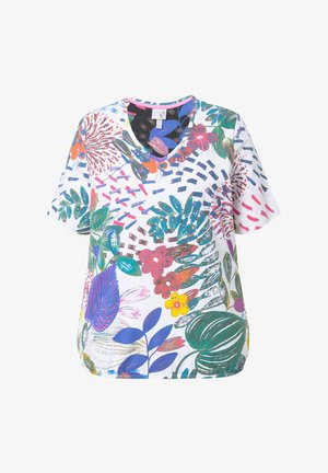 Ulla Popken, T-Shirt print - snow white