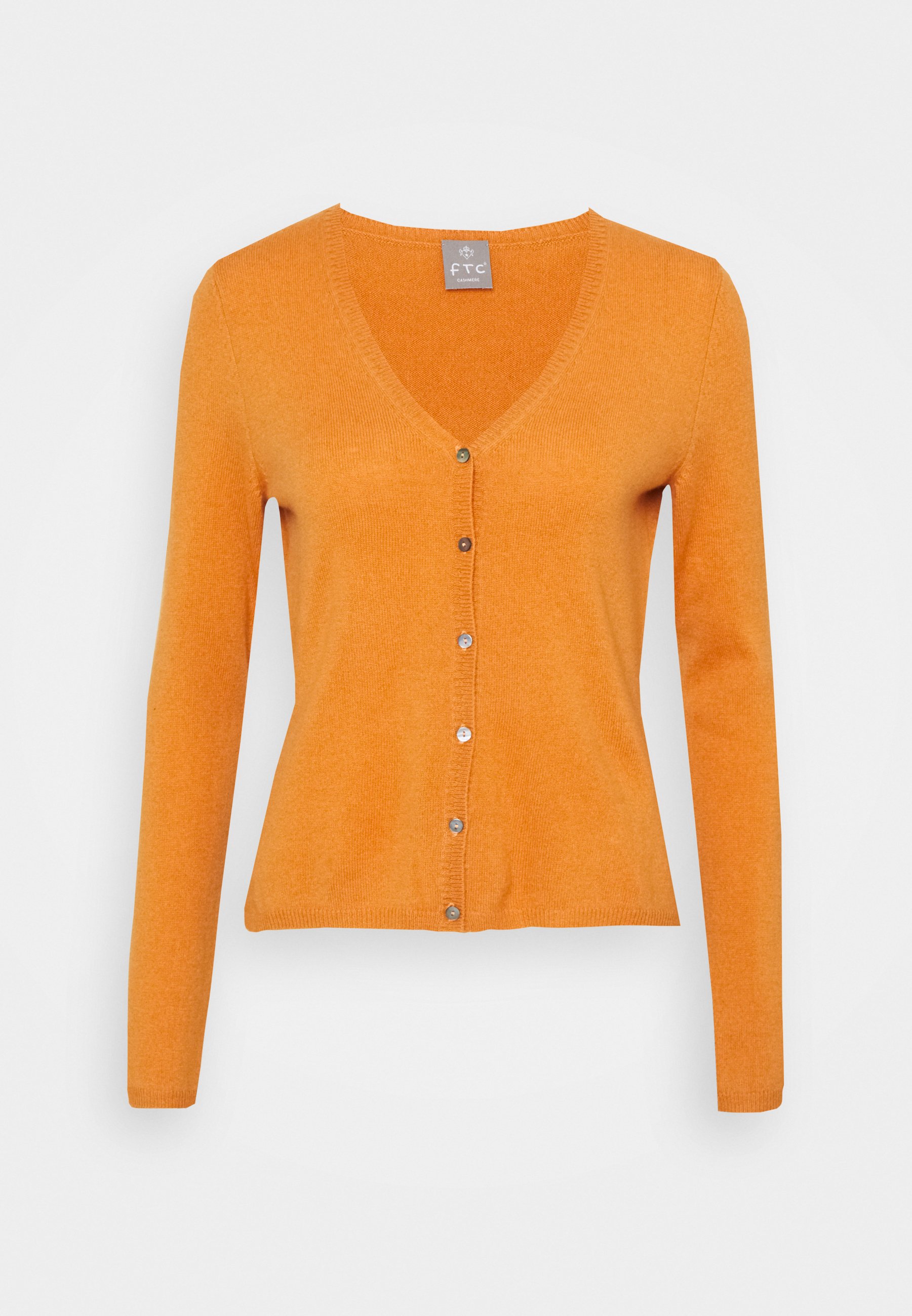 rust orange cardigan