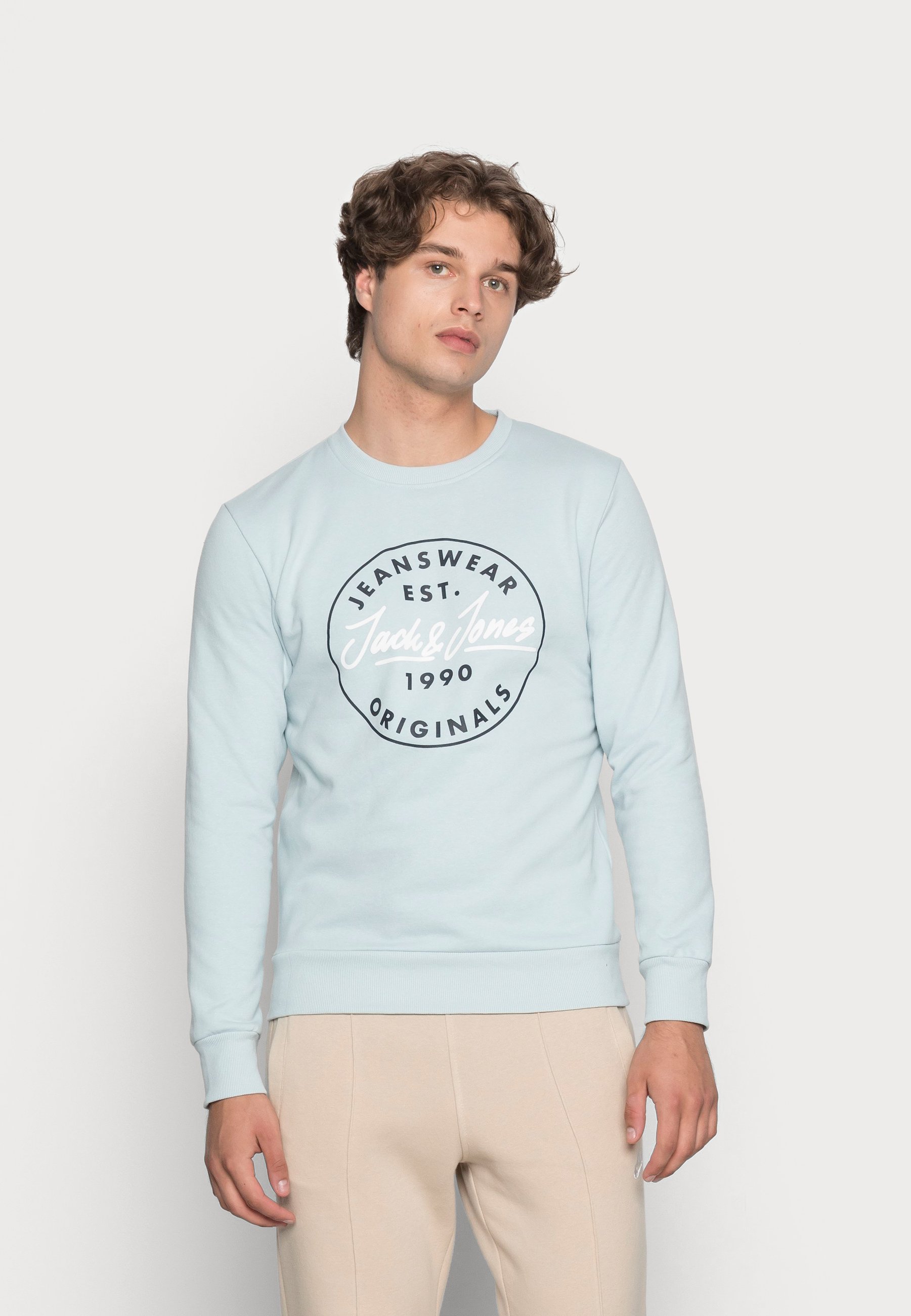 Jack \u0026 Jones JJHERRO CREW NECK - Sudadera - winter sky/azul marino - Zalando .es