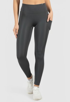 LEGGINGS WITH TWO POCKETS HIGH-WAIST YOGA PILATES KELSY - Leggings - anthrazit
