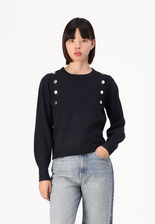 ONLJEANETT LIFE BUTTON O NECK - Jumper - night sky