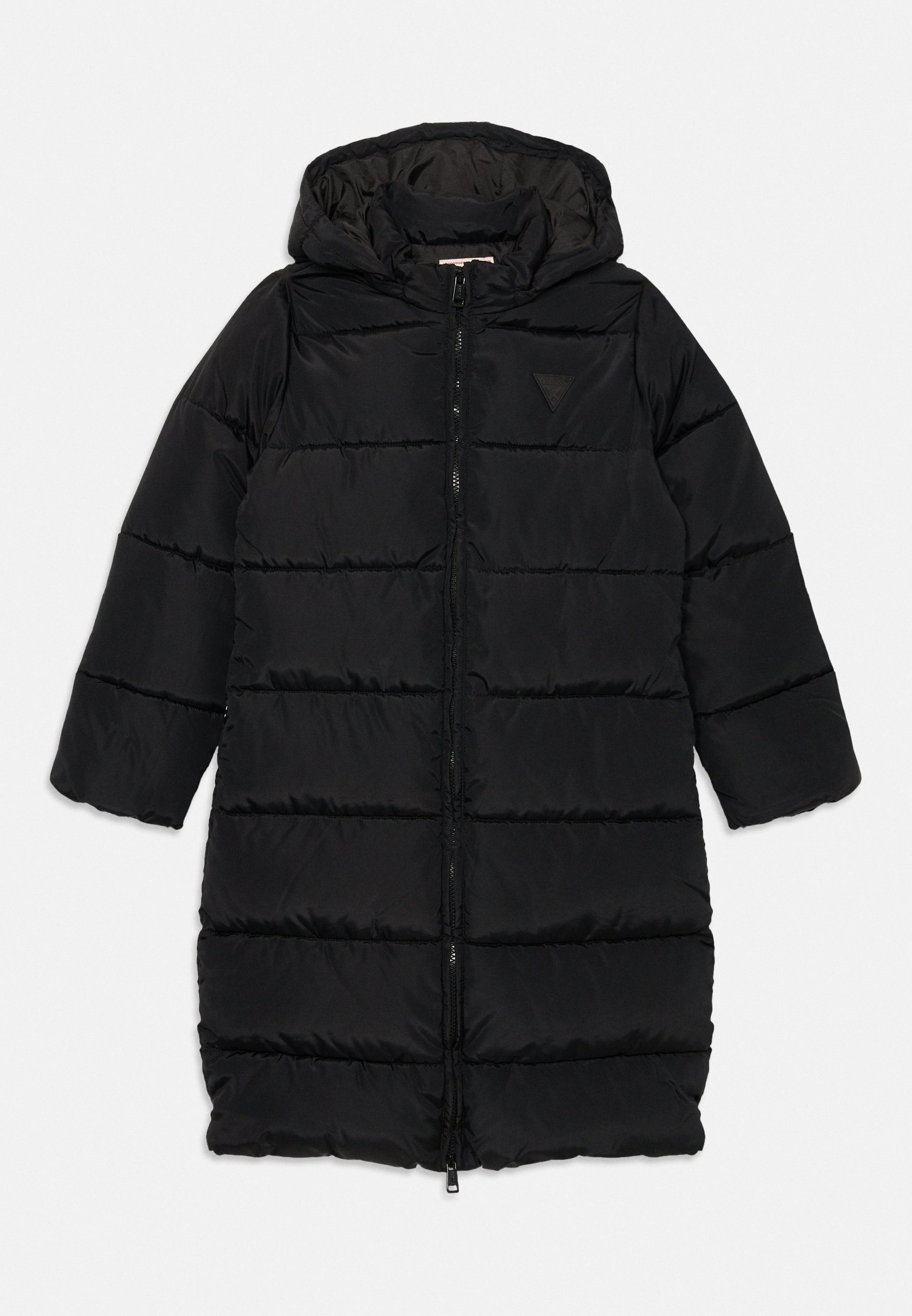 Guess JUNIOR HOODED PADDED LONG PUFFER Wintermantel jet black