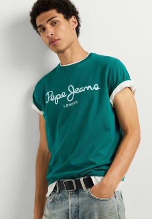 Pepe Jeans, PEPE JEANS BASIC T-SHIRT PJL73 ORIGINAL STRETCH N - T-shirt con stampa - sherwood green