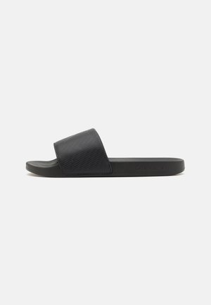 SLIDE PRINT - Papuci - triple black