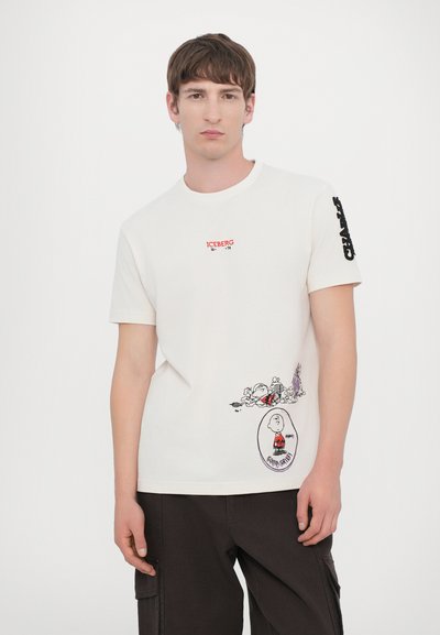 Iceberg Print T-shirt - vaniglia