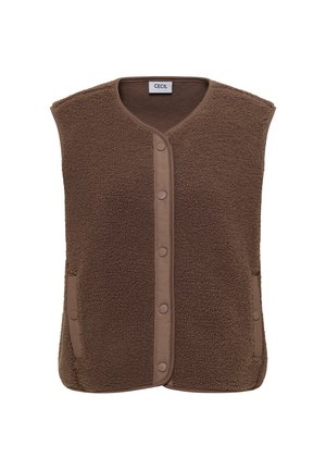 Cecil, TEDDY-WESTE MIT SOFTSHELLDETAILS - Veste sans manches - urban taupe