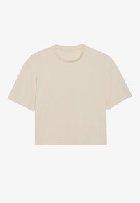 UNISEX BASIC BOXY CROPPED T SHIRT - T-shirt basic - oatmeal