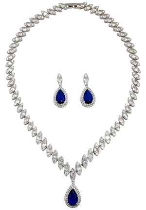 PARTY & HOCHTZEIT SET - Orecchini - blau weiss
