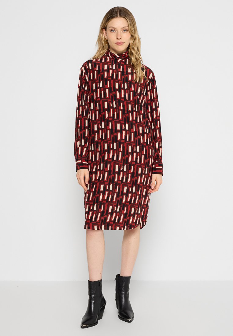 ASPESI Blousejurk donkerrood