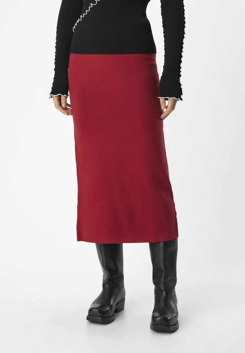 Object OBJREYNARD SKIRT FAIR - Pencil skirt - red dahlia