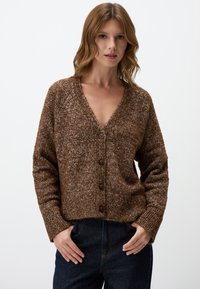V-NECK LONG SLEEVE BUTTONED  - Cardigan - brown