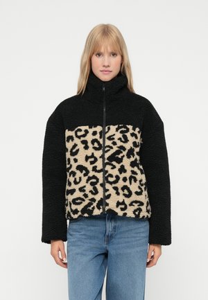 ONLELAINE LEO JACKET - Fleecejas - black