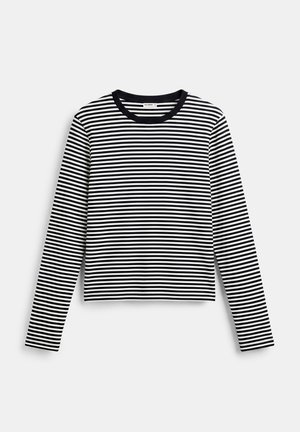 PULL&BEAR, SLIM FIT LONG SLEEVED T-SHIRT - T-SHIRT - T-shirt à manches longues - mottled black
