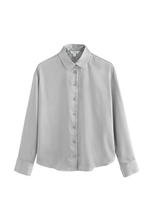Next, SATIN LONG SLEEVE SHIRT - Hemdbluse - silver-coloured