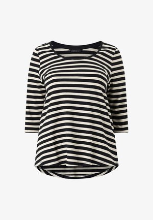 Ellos Plus collection, OBERTEIL MIT 3/4-LANGEN ÄRMELN. - Longsleeve - schwarz braun gestreift
