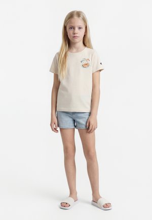 Champion SUMMER CREW NECK - Triko s potiskem - beige