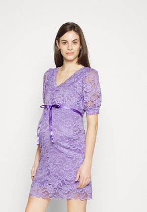 MAMALICIOUS PUFF SLEEVE SHORT DRESS - Φόρεμα ημέρας - bougainvillea