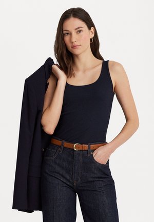 Lauren Ralph Lauren KELLY STRETCH COTTON TANK TOP - Linne - navy