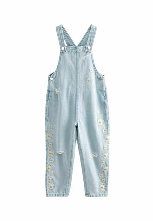 DAISY EMBROIDERED - REGULAR  - Hängselbyxor - light blue denim