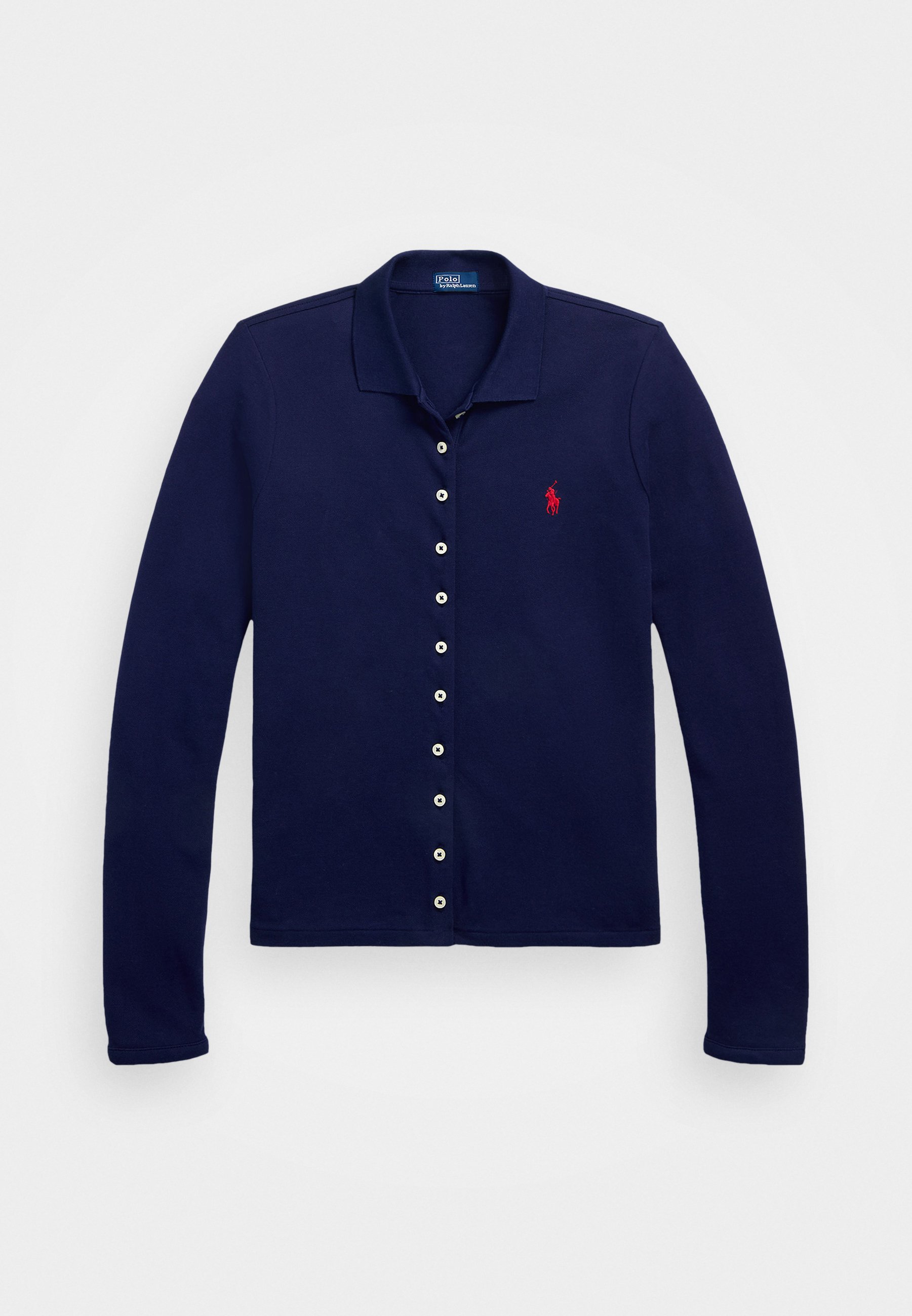 売れ筋商品|||ラルフローレン シャツ レディース トップス BUTTONED PLACKET LONG SLEEVE POLO SHIRT - Button-down blouse - black Polo Ralph Lauren BUTTONED PLACKET LONG SLEEVE POLO SHIRT