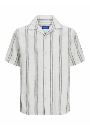 Jack & Jones Jorcabana Stripe Shirt - Camicia Uomo Manica Corta A Righe, Vestibilità Regolare, Colore Blu Scuro